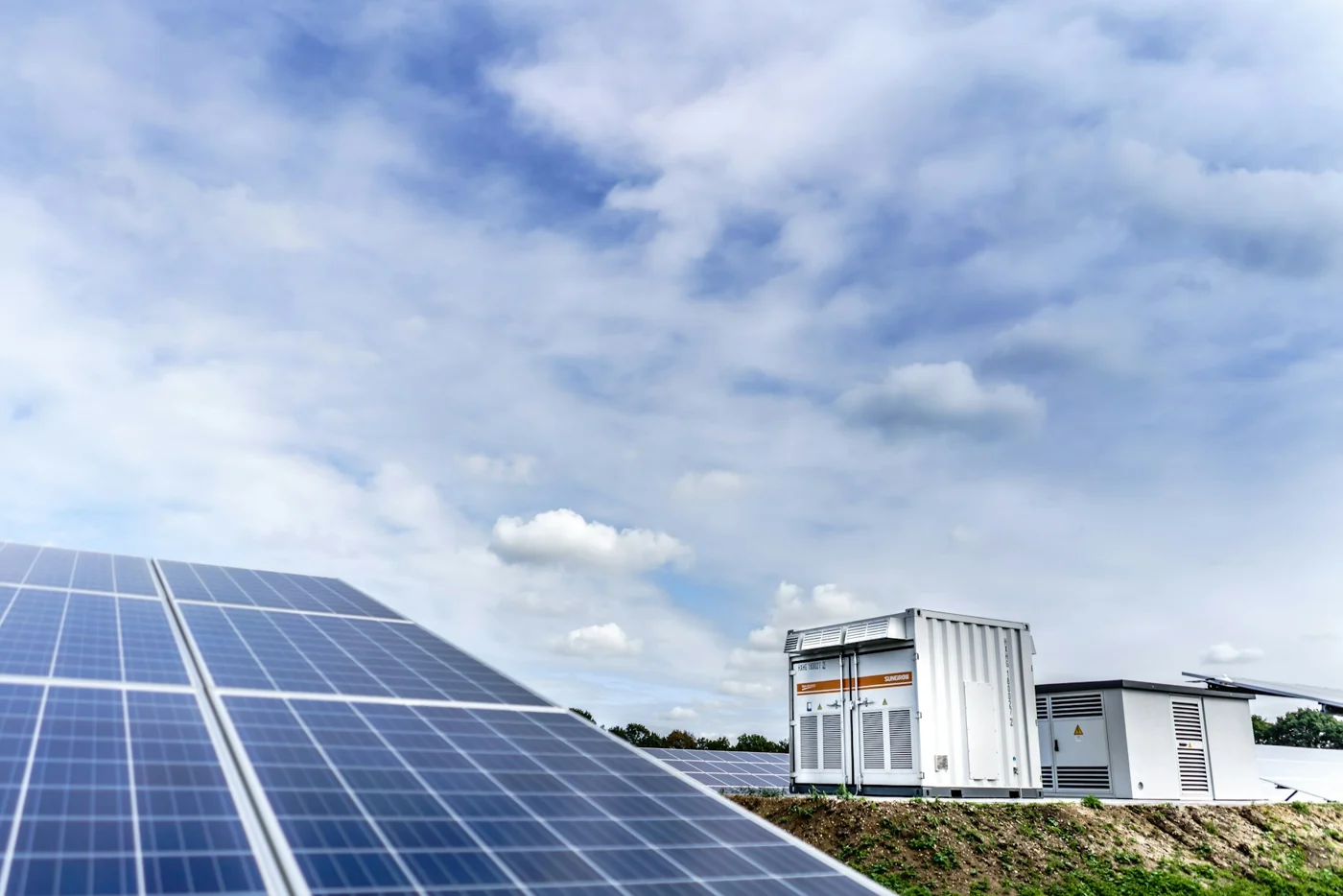 Solar panels and stationary energy equipment — illustrative photograph